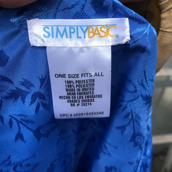 SOLD Vintage 80s Blue Embroidered Kaftan Mumu Maxi - Picture 7 of 7